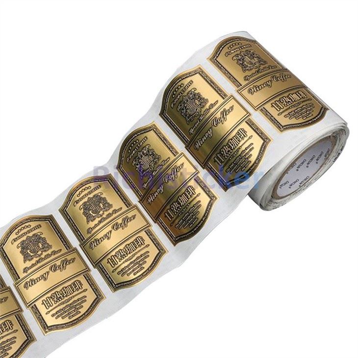 Metal Foil Wine Bottle Stickers